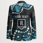 Personalized Port Adelaide Power Blazer Aboriginal Pattern with Graffiti Style