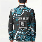 Personalized Port Adelaide Power Blazer Aboriginal Pattern with Graffiti Style