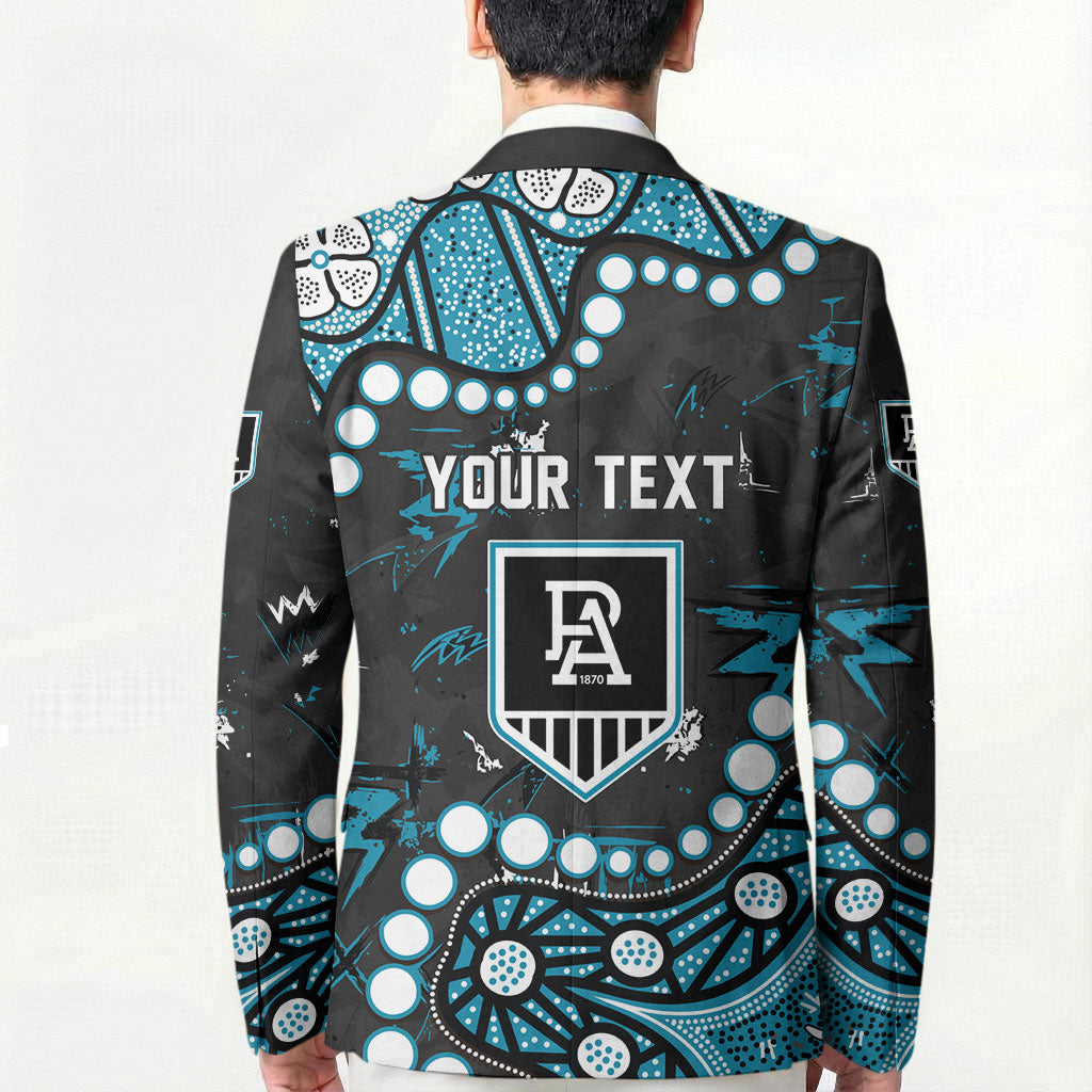 Personalized Port Adelaide Power Blazer Aboriginal Pattern with Graffiti Style