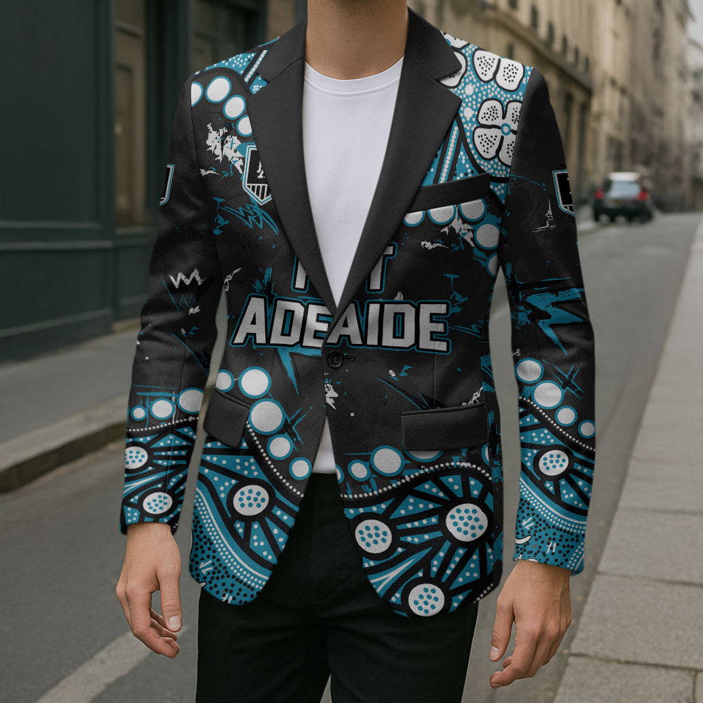 Personalized Port Adelaide Power Blazer Aboriginal Pattern with Graffiti Style