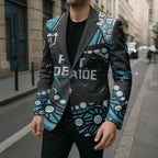 Personalized Port Adelaide Power Blazer Aboriginal Pattern with Graffiti Style