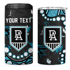 Personalized Port Adelaide Power 4 in 1 Can Cooler Tumbler Aboriginal Pattern with Graffiti Style