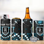 Personalized Port Adelaide Power 4 in 1 Can Cooler Tumbler Aboriginal Pattern with Graffiti Style