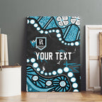Personalized Port Adelaide Power Canvas Wall Art Aboriginal Pattern with Graffiti Style