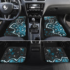 Personalized Port Adelaide Power Car Mats Aboriginal Pattern with Graffiti Style