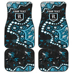 Personalized Port Adelaide Power Car Mats Aboriginal Pattern with Graffiti Style