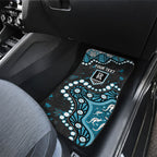 Personalized Port Adelaide Power Car Mats Aboriginal Pattern with Graffiti Style