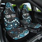 Personalized Port Adelaide Power Car Seat Cover Aboriginal Pattern with Graffiti Style