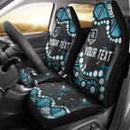 Personalized Port Adelaide Power Car Seat Cover Aboriginal Pattern with Graffiti Style