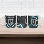 Personalized Port Adelaide Power Ceramic Mug Aboriginal Pattern with Graffiti Style