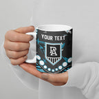 Personalized Port Adelaide Power Ceramic Mug Aboriginal Pattern with Graffiti Style