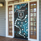 Personalized Port Adelaide Power Door Cover Aboriginal Pattern with Graffiti Style