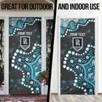 Personalized Port Adelaide Power Door Cover Aboriginal Pattern with Graffiti Style