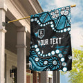 Personalized Port Adelaide Power Garden Flag Aboriginal Pattern with Graffiti Style