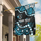 Personalized Port Adelaide Power Garden Flag Aboriginal Pattern with Graffiti Style