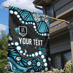 Personalized Port Adelaide Power Garden Flag Aboriginal Pattern with Graffiti Style