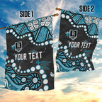 Personalized Port Adelaide Power Garden Flag Aboriginal Pattern with Graffiti Style