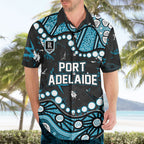 Personalized Port Adelaide Power Hawaiian Shirt Aboriginal Pattern with Graffiti Style