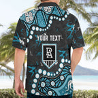 Personalized Port Adelaide Power Hawaiian Shirt Aboriginal Pattern with Graffiti Style