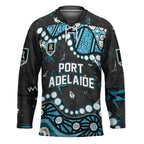 Personalized Port Adelaide Power Hockey Jersey Aboriginal Pattern with Graffiti Style