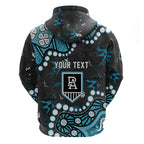 Personalized Port Adelaide Power Hoodie Aboriginal Pattern with Graffiti Style