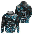 Personalized Port Adelaide Power Hoodie Aboriginal Pattern with Graffiti Style