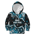 Personalized Port Adelaide Power Kid Hoodie Aboriginal Pattern with Graffiti Style