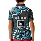 Personalized Port Adelaide Power Kid Polo Shirt Aboriginal Pattern with Graffiti Style