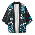 Personalized Port Adelaide Power Kimono Aboriginal Pattern with Graffiti Style