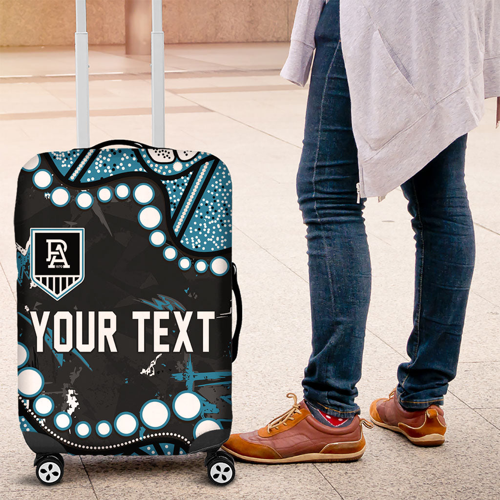 Personalized Port Adelaide Power Luggage Cover Aboriginal Pattern with Graffiti Style