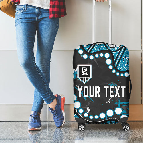 Personalized Port Adelaide Power Luggage Cover Aboriginal Pattern with Graffiti Style