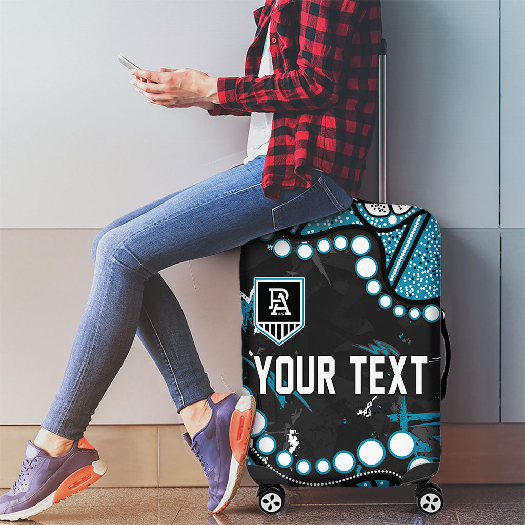 Personalized Port Adelaide Power Luggage Cover Aboriginal Pattern with Graffiti Style