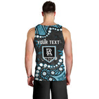 Personalized Port Adelaide Power Men Tank Top Aboriginal Pattern with Graffiti Style