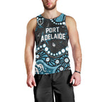 Personalized Port Adelaide Power Men Tank Top Aboriginal Pattern with Graffiti Style
