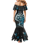 Personalized Port Adelaide Power Mermaid Dress Aboriginal Pattern with Graffiti Style