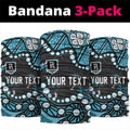 Personalized Port Adelaide Power Neck Gaiter Aboriginal Pattern with Graffiti Style