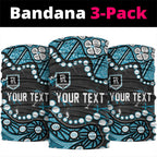 Personalized Port Adelaide Power Neck Gaiter Aboriginal Pattern with Graffiti Style