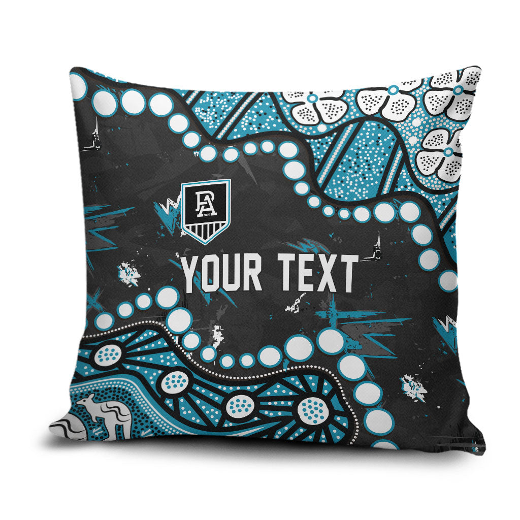 Personalized Port Adelaide Power Pillow Cover Aboriginal Pattern with Graffiti Style