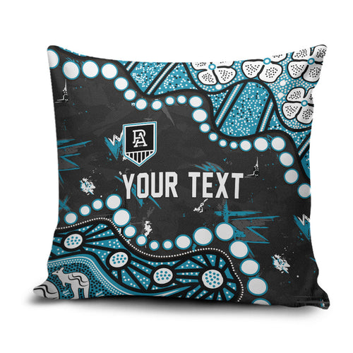Personalized Port Adelaide Power Pillow Cover Aboriginal Pattern with Graffiti Style