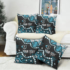 Personalized Port Adelaide Power Pillow Cover Aboriginal Pattern with Graffiti Style