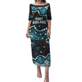 Personalized Port Adelaide Power Puletasi Aboriginal Pattern with Graffiti Style