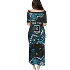 Personalized Port Adelaide Power Puletasi Aboriginal Pattern with Graffiti Style