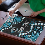 Personalized Port Adelaide Power Puzzle Aboriginal Pattern with Graffiti Style