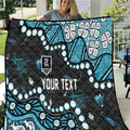 Personalized Port Adelaide Power Quilt Aboriginal Pattern with Graffiti Style