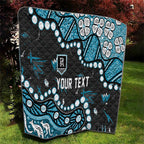 Personalized Port Adelaide Power Quilt Aboriginal Pattern with Graffiti Style