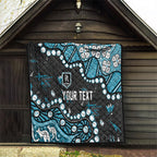 Personalized Port Adelaide Power Quilt Aboriginal Pattern with Graffiti Style