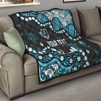 Personalized Port Adelaide Power Quilt Aboriginal Pattern with Graffiti Style