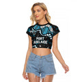 Personalized Port Adelaide Power Raglan Cropped T Shirt Aboriginal Pattern with Graffiti Style