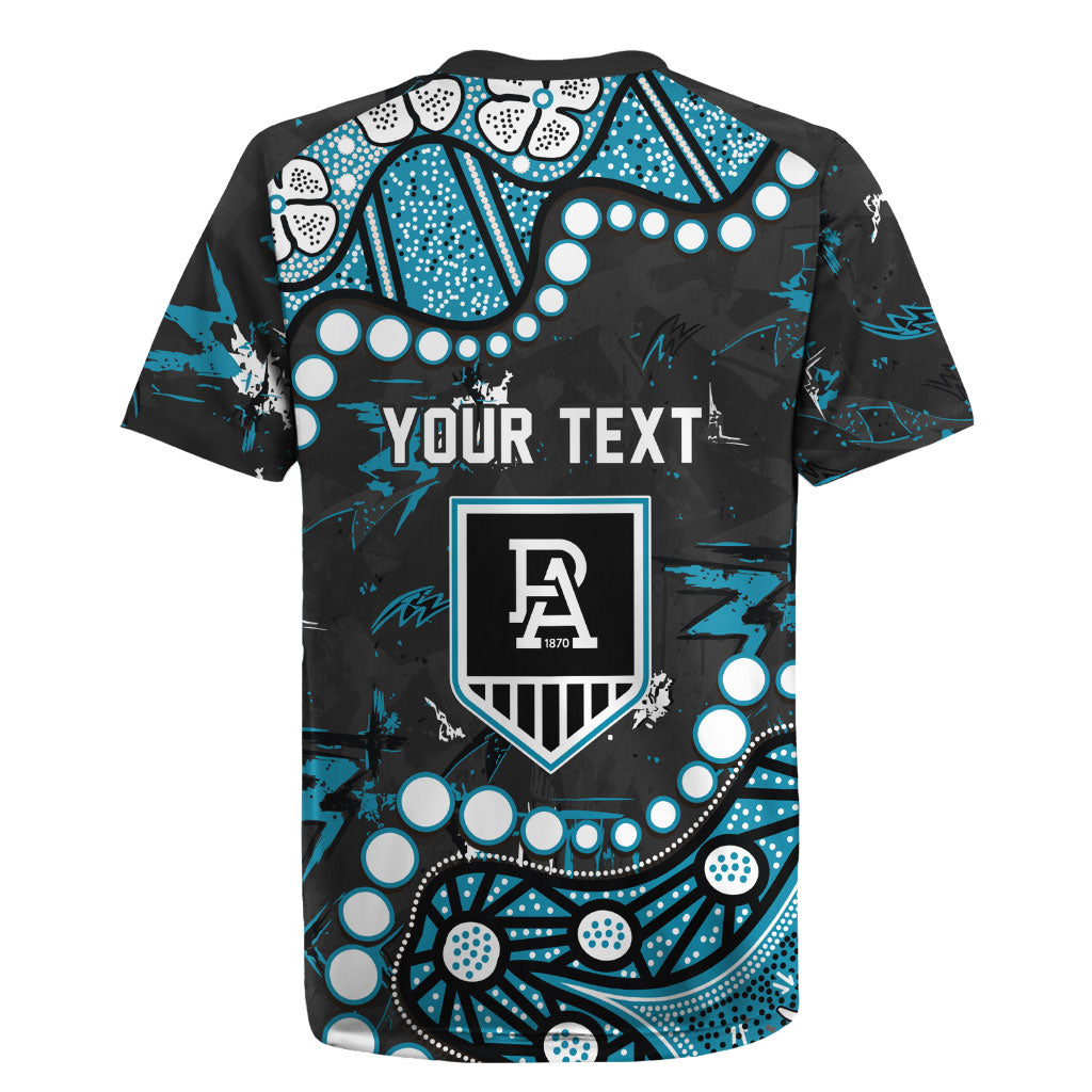 Personalized Port Adelaide Power Rugby Jersey Aboriginal Pattern with Graffiti Style