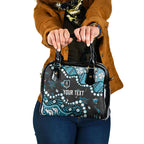 Personalized Port Adelaide Power Shoulder Handbag Aboriginal Pattern with Graffiti Style